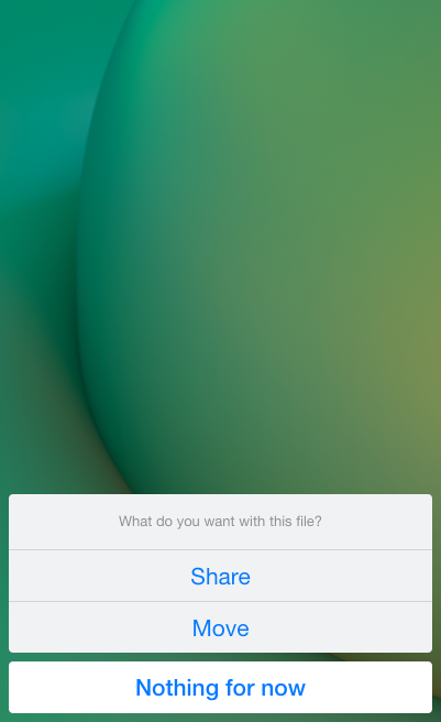 Action Sheet (iOS)
